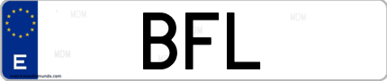 Matrícula de España BFL