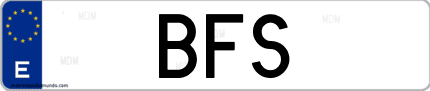 Matrícula de España BFS