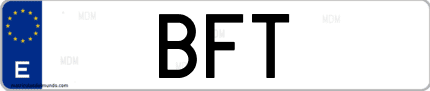 Matrícula de España BFT