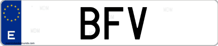 Matrícula de España BFV