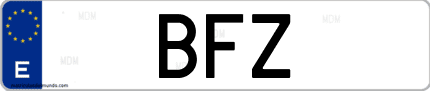 Matrícula de España BFZ