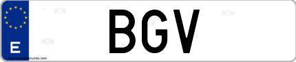 Matrícula de España BGV