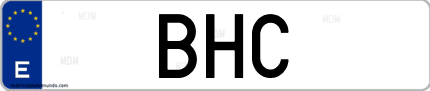 Matrícula de España BHC