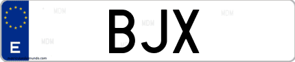 Matrícula de España BJX