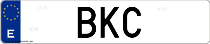 Matrícula de España BKC