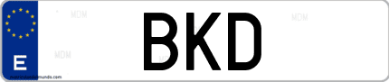 Matrícula de España BKD