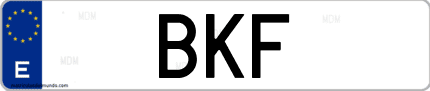 Matrícula de España BKF