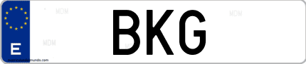 Matrícula de España BKG