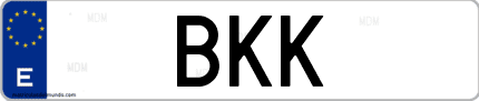 Matrícula de España BKK