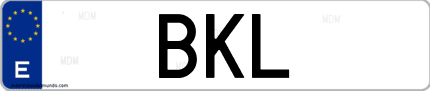 Matrícula de España BKL