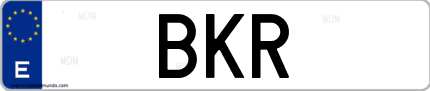 Matrícula de España BKR