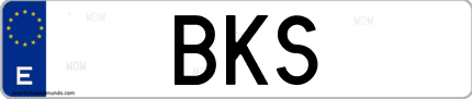 Matrícula de España BKS