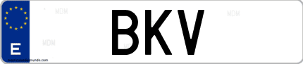 Matrícula de España BKV