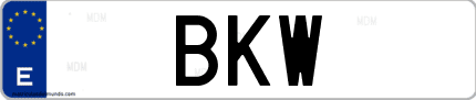 Matrícula de España BKW