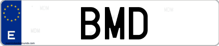 Matrícula de España BMD
