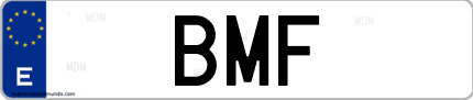 Matrícula de España BMF