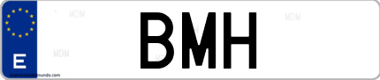 Matrícula de España BMH