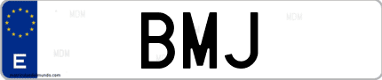 Matrícula de España BMJ