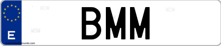 Matrícula de España BMM