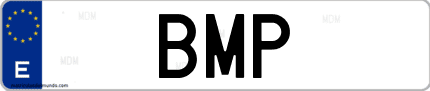 Matrícula de España BMP
