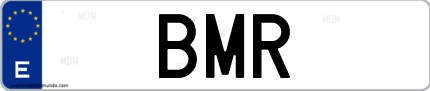 Matrícula de España BMR