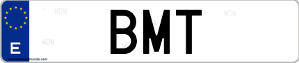 Matrícula de España BMT