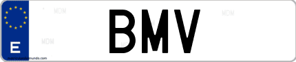 Matrícula de España BMV