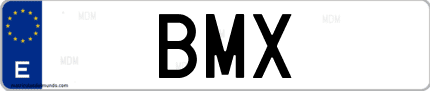 Matrícula de España BMX
