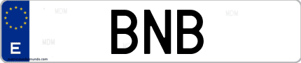 Matrícula de España BNB