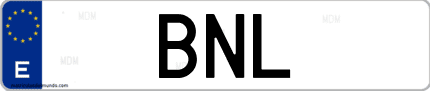 Matrícula de España BNL