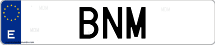 Matrícula de España BNM