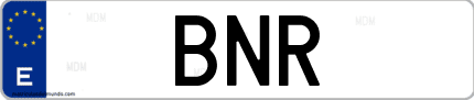 Matrícula de España BNR