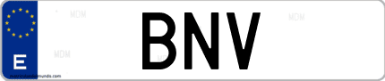 Matrícula de España BNV