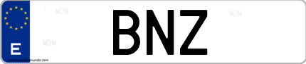 Matrícula de España BNZ