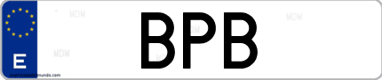 Matrícula de España BPB