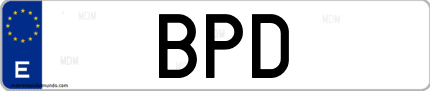 Matrícula de España BPD