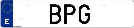Matrícula de España BPG
