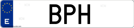 Matrícula de España BPH