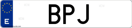 Matrícula de España BPJ