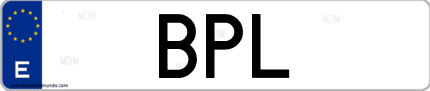 Matrícula de España BPL