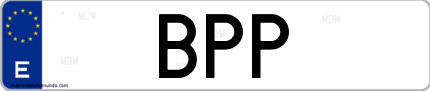 Matrícula de España BPP