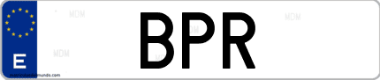 Matrícula de España BPR