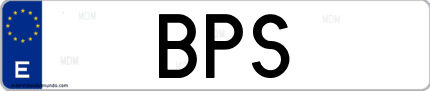 Matrícula de España BPS