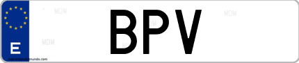 Matrícula de España BPV