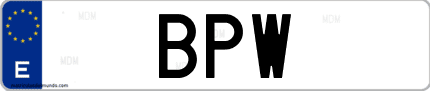 Matrícula de España BPW