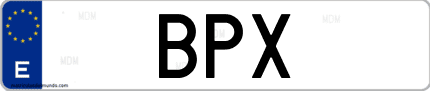 Matrícula de España BPX