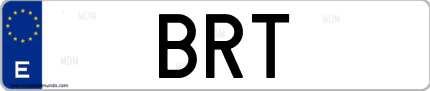 Matrícula de España BRT