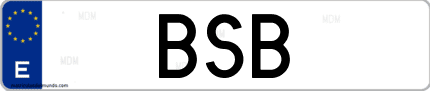 Matrícula de España BSB