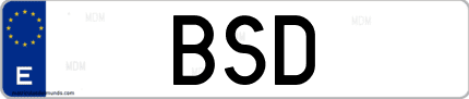 Matrícula de España BSD