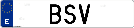 Matrícula de España BSV